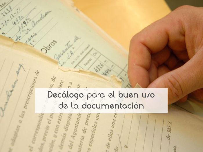 Decálogo para el buen uso de la documentación