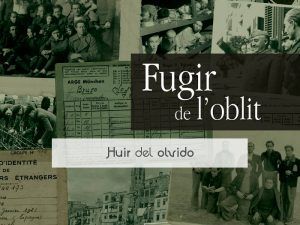 Huir del olvido