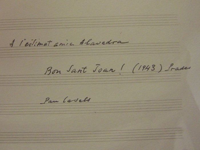 Firma Pau Casals